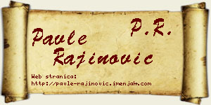 Pavle Rajinović vizit kartica